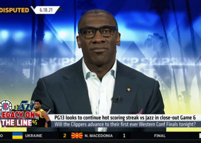 Shannon Sharpe from the Undisputed Live on Fox Sports
